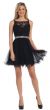 Main image of Lace Bodice Jewel Waist Short Tulle Homecoming Party Dress